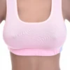 Soft breathable cotton racerback bralette with hidden straps under wider necklines, gentle wireless support.