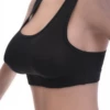 Soft breathable cotton racerback bralette with hidden straps under wider necklines, no wires for gentle support.