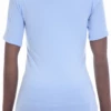 Breathable cotton-blend scoop-neck tee with a little stretch, light and feminine for warm-weather wear.