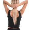 Soft breathable cotton tank with wide flat straps that cover a bra strap, slim with a little stretch.