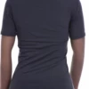 Breathable cotton tee with a high mock neck and short sleeves, a close body-skimming everyday slim shape.