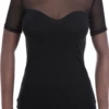 Breathable cotton tee with a clean round neckline and short sleeves, an easy layer under a blazer.