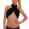 Breathable cotton bikini briefs with a low rise on the hip, a plain mid-coverage pair worn comfortably under jeans.
