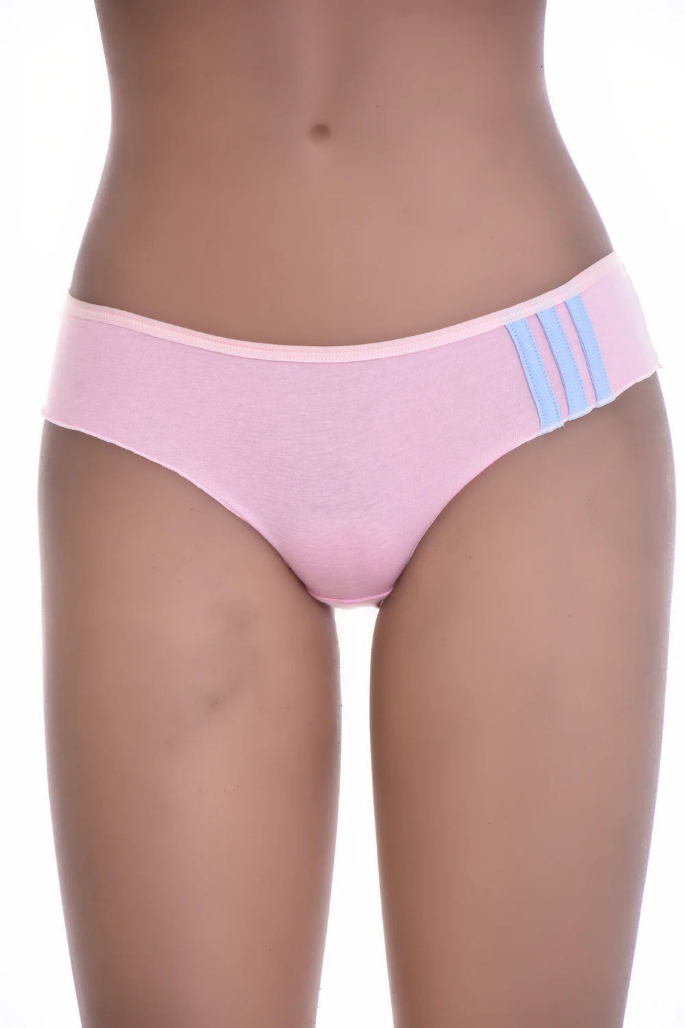 Plain cotton-blend women's bikini briefs from Tiara Galiano, a smooth neutral mid-coverage everyday staple.