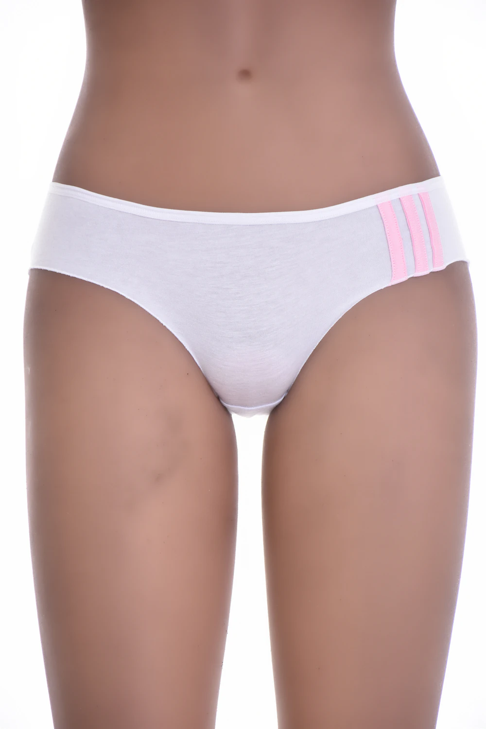 Plain cotton bikini briefs by Tiara Galiano that lie flat under clothing, a smooth no-VPL everyday pair.