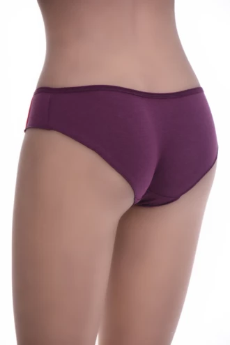 Breathable cotton bikini briefs for women, a plain neutral mid-coverage pair that stays smooth under fitted dresses.
