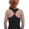 Soft cotton-blend tank with a racerback that draws the straps in towards the spine, slim with a little stretch.