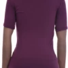 Soft cotton-blend tee with stretch, a low scoop neck and short sleeves for a light everyday layer.