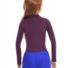 Women's cotton bodysuit by Tiara Galiano with mock neck and brazilian-coverage bottom for cooler days.