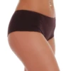 Soft cotton-blend boyshort briefs for women with a squared leg and fuller back, a plain breathable wardrobe staple.