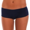 Plain breathable cotton boyshorts for women, squared leg line with fuller back coverage for everyday comfort.