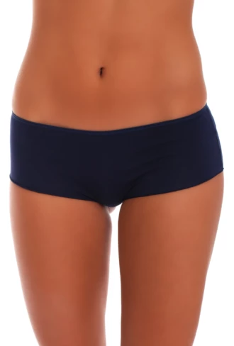 Plain breathable cotton boyshorts for women, squared leg line with fuller back coverage for everyday comfort.