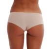 Cotton-blend boyshorts with a sheer floral lace front waistband, squared leg line and fuller back coverage.