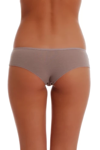 Cotton boyshorts for women with full back coverage and a squared leg, a smooth basic that lies flat under clothes.
