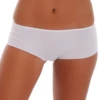 Cotton boyshorts for women with full back coverage and a squared leg, a smooth basic that lies flat under clothes.