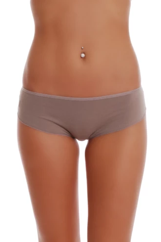 Soft cotton-blend boyshorts by Tiara Galiano, plain breathable knit with a smooth low-profile waistband.