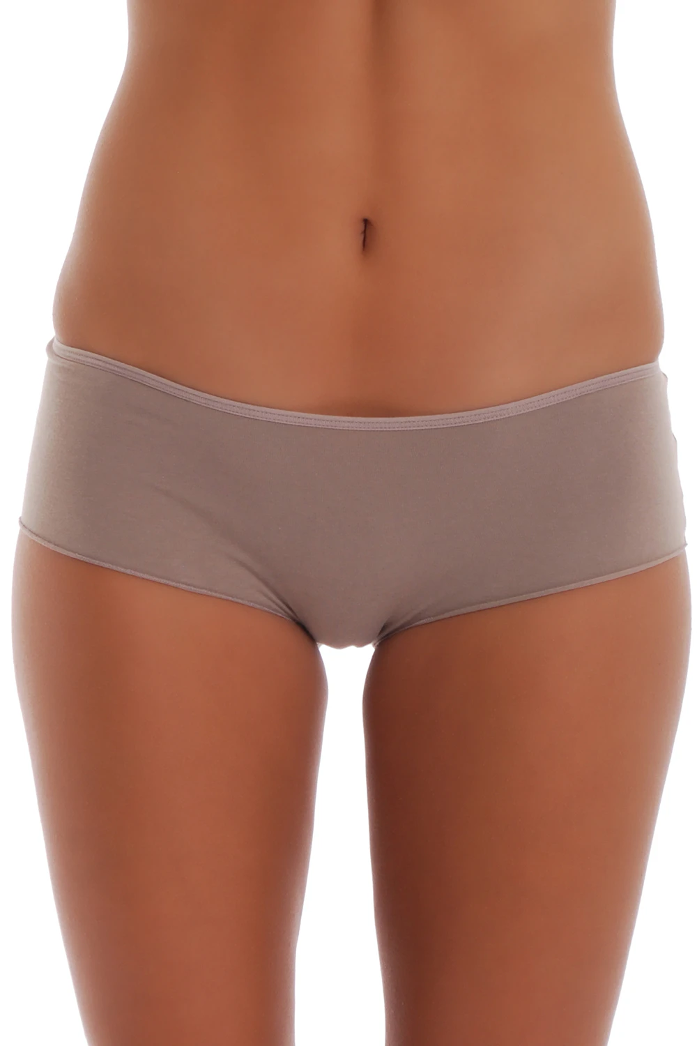 Soft cotton boyshorts for women in a plain breathable knit, a comfortable full-coverage everyday basic.