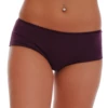 Soft cotton-blend boyshorts for women with a gentle stretch fit and squared leg, a smooth full-coverage basic.