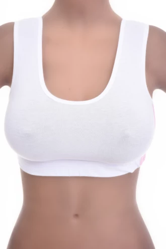 Cotton-blend bralette with a low scoop and soft cups, breathable and light for relaxed everyday wear.