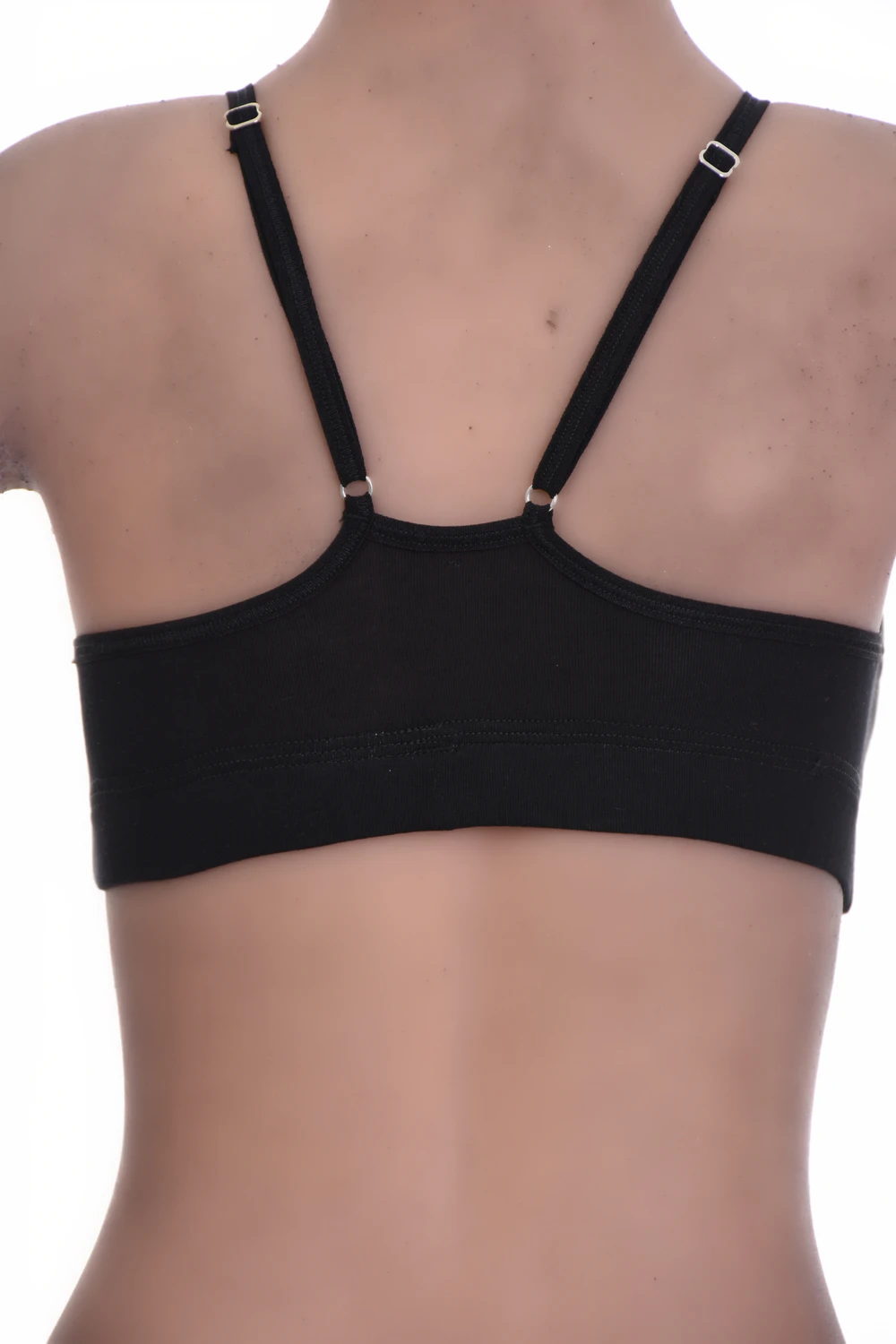 Soft cotton bralette with no wires or padding, a low scoop and fine straps for relaxed everyday comfort.