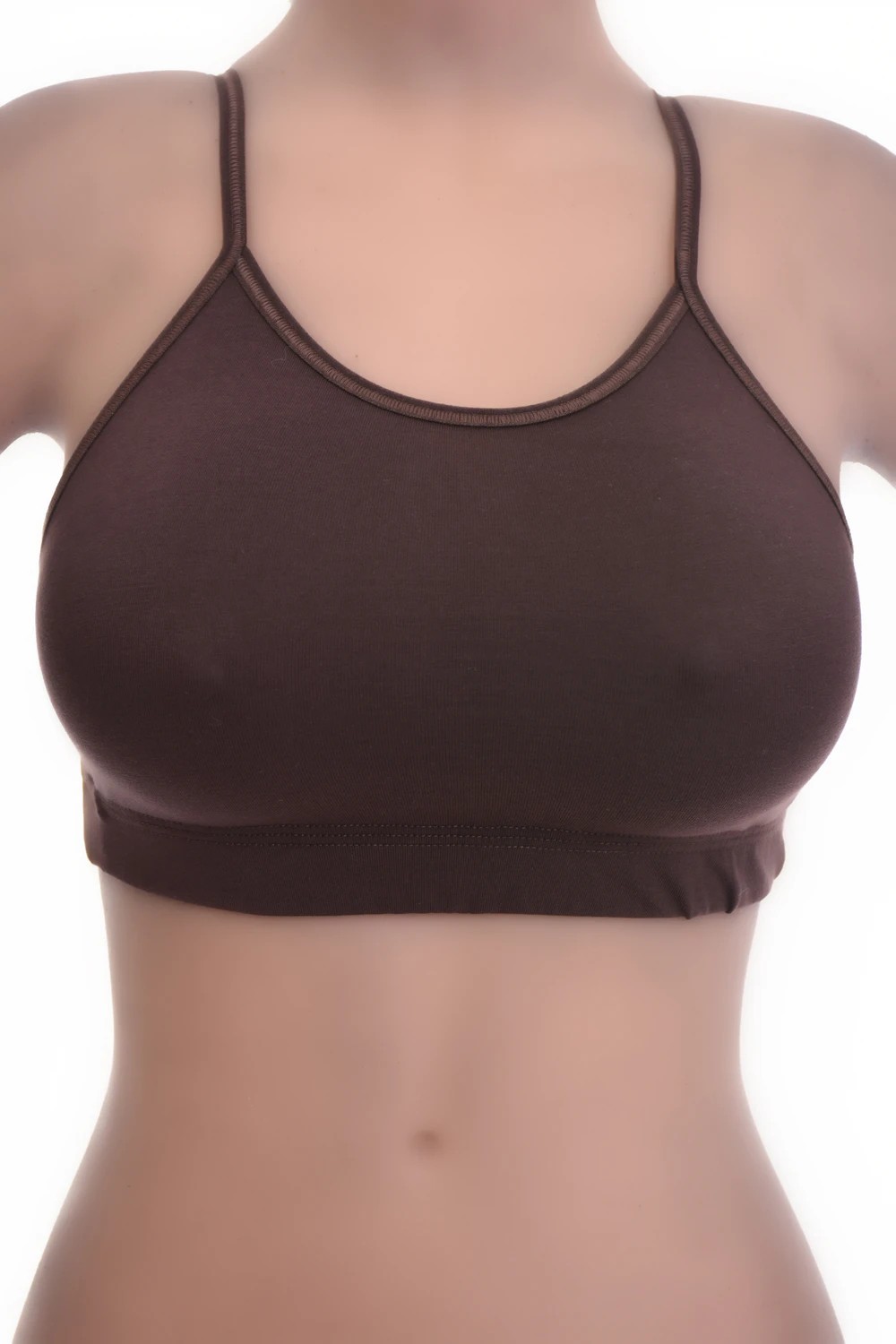 Soft-cup cotton bralette with no wires or padding, breathable and light to pull on for relaxed everyday wear.