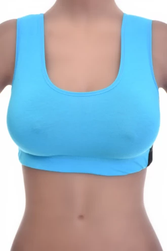 Breathable cotton-blend bralette with soft cups and no wires or padding, light gentle support for relaxed wear.