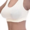 Breathable cotton-blend bralette with soft cups, no wires or padding and wide straps for light gentle support.