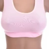 Soft-cup cotton bralette with an open back keeping it airy and wide straps across the shoulders, breathable to wear.