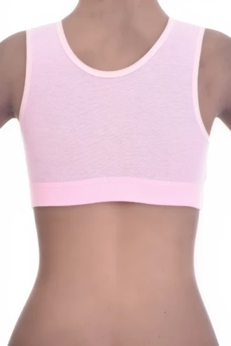 Breathable cotton-blend bralette with soft cups, no wires or padding and an open back for light relaxed support.