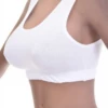 Women's cotton bralette with soft wireless cups, an open back and wide straps, scoop neck for everyday support.