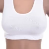 Soft-cup cotton bralette with an open back and wide straps across the shoulders, airy and breathable to wear.