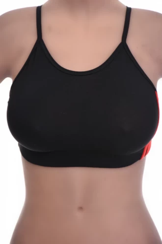 Cotton-blend bralette with soft cups following the natural shape and thin straps, breathable for gentle support.