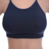 Breathable cotton-blend bralette with delicate spaghetti straps and a strappy back, unpadded and wireless.