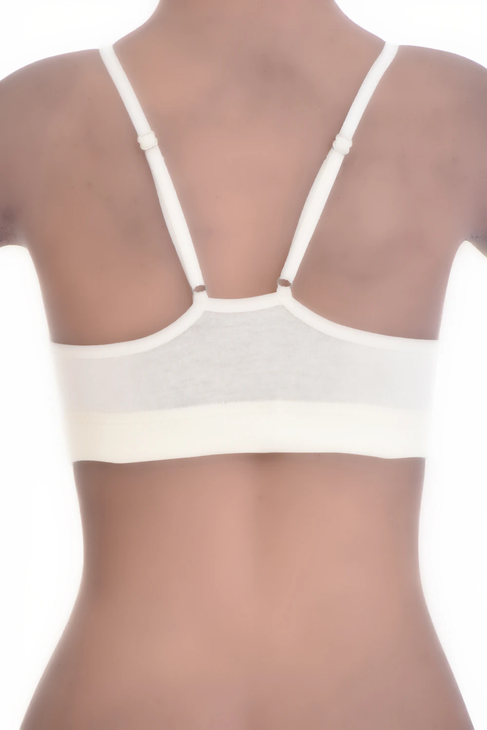 Breathable cotton-blend bralette with a strappy back and soft unpadded cups, light for relaxed everyday wear.
