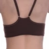 Breathable cotton-blend bralette with a strappy back and delicate straps, wireless and unpadded for gentle support.