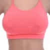 Women's cotton bralette with thin spaghetti straps and a scoop neck, soft wireless cups for everyday comfort.