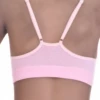 Women's cotton bralette with soft wireless cups, thin spaghetti straps and a scoop neckline.