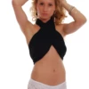 Cotton Brazilian panties with wide floral lace side panels and a smooth cotton centre, a decorative low-rise pair.