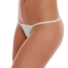 Breathable cotton-blend G-string low on the hip with minimal coverage and no trim, a daily basic.