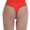 Cotton-blend high-rise thong with a smooth covered front and minimal back, breathable for daily wear.