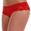 Soft cotton boyshort briefs with a floral lace upper back, a dressier take on the everyday full-coverage pair.
