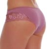 Breathable cotton boyshorts with a decorative lace upper back, full coverage that stays smooth under clothing.