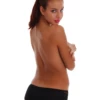 Cotton-blend boyshort briefs with a sheer floral lace front over a soft seat, a pretty everyday pair that lies flat.