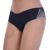 Soft cotton boyshort briefs with a floral lace back-hip insert, a quiet dressier take on the everyday pair.
