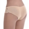Women's cotton boyshorts by Tiara Galiano with a floral lace insert curving across the back hip over a cotton-blend body.