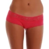 Cotton-blend lace-waist boyshorts for women, a low-rise decorative cut with a comfortable full seat.