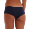 Cotton boyshorts with a wide floral lace waistband, a comfortable full-coverage everyday pair that lies flat.