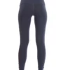 Anthracite high-waisted cotton leggings, full-length back view in soft stretchy everyday cotton fabric