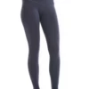 Anthracite high-waisted cotton leggings, full-length front view in a soft breathable everyday cotton blend