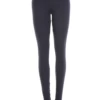 Anthracite high-waisted cotton leggings, full-length front view in a soft breathable cotton blend